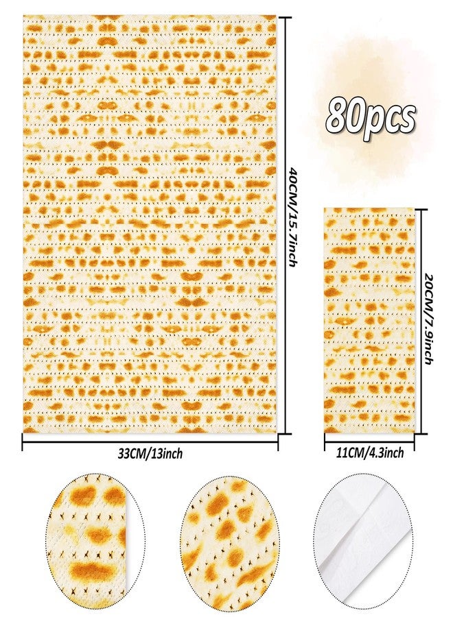 وولاين مجموعة مناديل ورقية لعيد الفصح اليهودي (80 قطعة) من والين، مناديل ورقية للاستخدام مرة واحدة، مثالية لطاولة الطعام أو الحمام. - Image 2